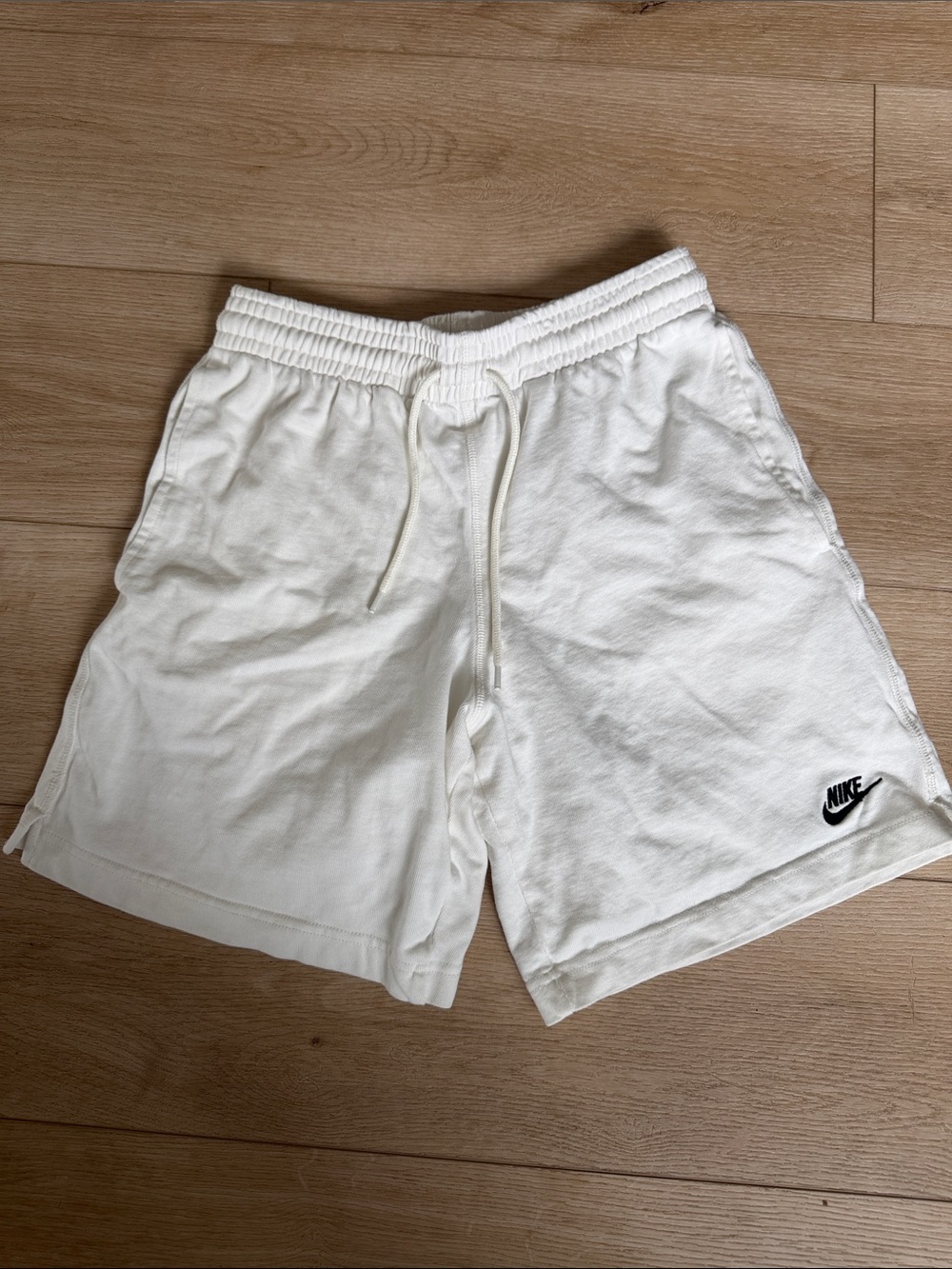Nike Men's White Athletic Drawstring Shorts